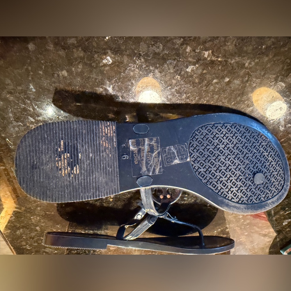 Tory Burch Navy Mini Miller Jelly Thong Sandal Size 6 - Picture 5 of 5